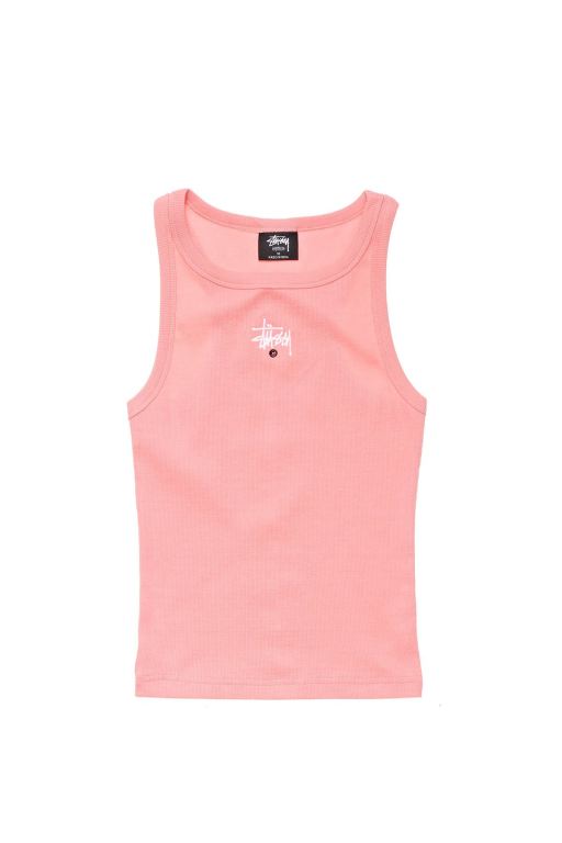 Stussy Womens Parker Rib Tanks Red - ITUPR1024